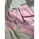 Pembe Bonjour Nakışlı Dokuma Fitilli Pijama Takımı Pembe Bonjour Nakışlı Dokuma Fitilli Pijama Takımı