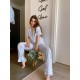 Mavi Çizgili Dokuma Viskon Pamuk Kısa Kollu Pijama Takımı Mavi Çizgili Dokuma Viskon Pamuk Kısa Kollu Pijama Takımı