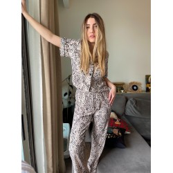 Animal Leopar Gömlek Pantolon Pijama Takımı