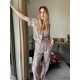 Kısa Kollu Pijamalar-Animal Leopar Gömlek Pantolon Pijama Takımı