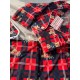 Ekose Kırmızı Tedy Desenli Örme Pazen Pijama Takımı Ekose Kırmızı Tedy Desenli Örme Pazen Pijama Takımı