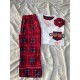 Good Night Tedy Beyaz Ekose Çift Pijama Takımı Good Night Tedy Beyaz Ekose Çift Pijama Takımı