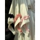 Luxury Özel Kutulu Saten Kimono Sabahlık Somon Çiçekli