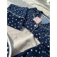 Lacivert Puantiye Desenli Örme Pazen Pijama Takım Lacivert Puantiye Desenli Örme Pazen Pijama Takım