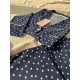 Lacivert Puantiye Desenli Örme Pazen Pijama Takım Lacivert Puantiye Desenli Örme Pazen Pijama Takım