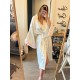 Luxury Özel Kutulu Saten Kimono Sabahlık Pembe Çiçekli